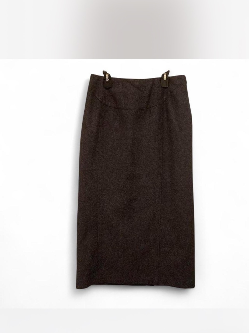 Vintage Preppy Classic Dark Gray Pencil Skirt - Women's size 10 Wool Blend